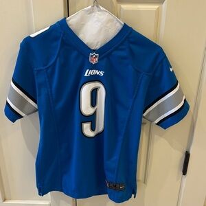 Nike Kids Blue and Silver Football Jersey